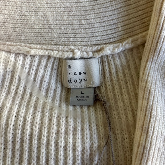 A New Day Cream Ribbed Open-Front Cardigan - Picture 4 of 7
